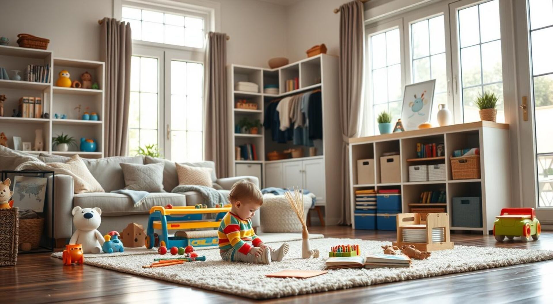 importância da organização doméstica com crianças pequenas