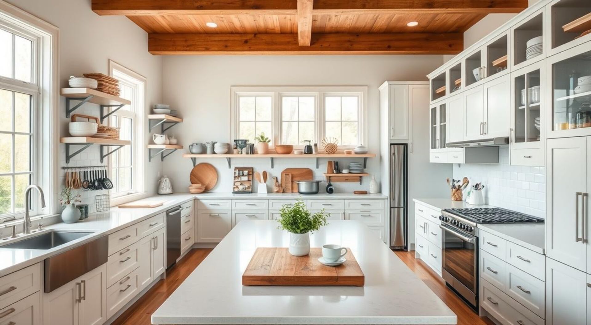 organização da cozinha para famílias grandes