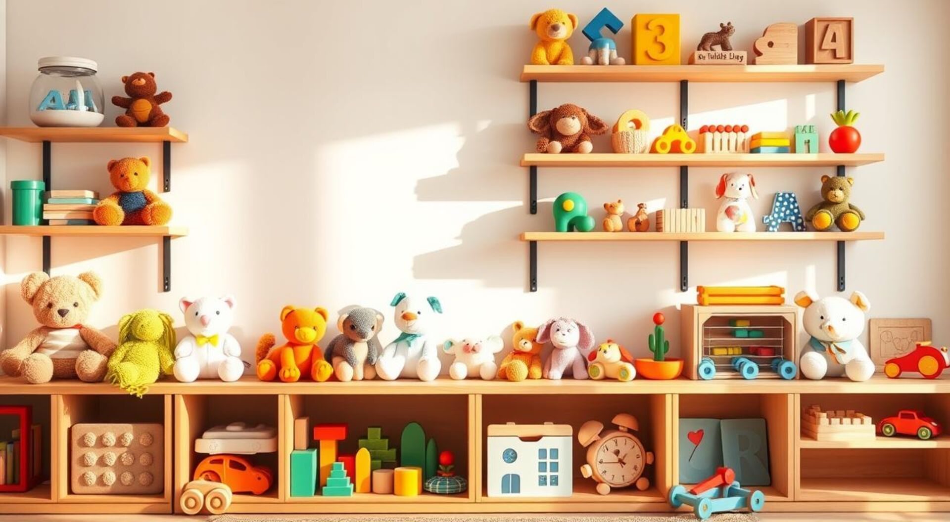 organização prática de brinquedos infantis